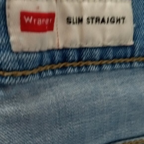 Wrangler Slim Straight Blue Jeans Tag 32/30 (Actual 30/29) - Picture 5 of 11